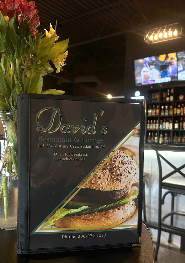 David's Restaurant & Lounge Menu